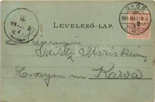 1899 (Vorläufer) Győr, Radó tér, Újváros, Győr-Sziget, zsinagóga, híd, M. kir. állami főreáliskola. ...