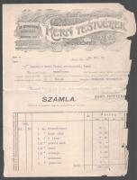 1929 Léva (Levice), Kern Testvérek fűszer gyarmatáru és vasáruház nagykereskedése fejléces számla, k...