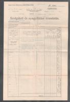 1944-1946 Nagy János ht. alhadnagy/alezredes részére kiállított 5 db hivatalos irat, közte elbocsájt...