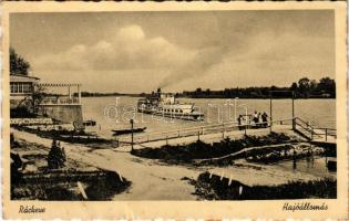 Ráckeve, Hajóállomás, gőzhajó (gyűrődések / creases)