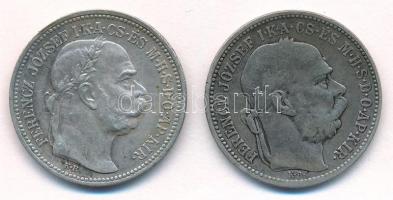 1893KB 1K Ag "Ferenc József" + 1916KB 1K Ag "Ferenc József" T:F,XF patina