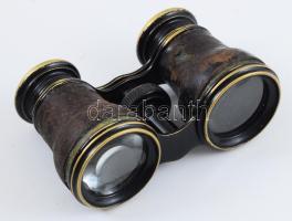 Lemaire Paris színházi távcső, jelzett, kopott, 10x6,5 cm