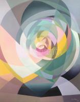 Csóka László (1967-): Örvényben, 2024. Olaj, vászon, jelezve jobbra lent: Csóka 24. 100x80 cm.