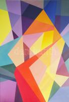 Csóka László (1967-): Színtér, 2024. Olaj, vászon, jelezve balra lent: Csóka 24. 100x70 cm.