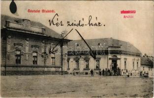 1909 Miske (Kalocsa), Fő utca és Szent Imre utca sarka, ház, áruház, üzlet. Kiss-féle Apolló fényképészeti műintézet kiadása (Rb)