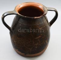 Fazék. Mezőtúr, cca 19. sz. vége, sérült peremmel, m: 26 cm