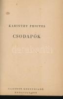 Karinthy Frigyes: Csodapók. (Fantasztikus novellák) Bp., 1956. Vidám könyvek. Kiadói papírborítóval