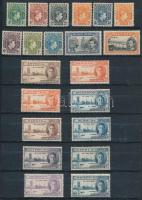 41 db brit gyarmati bélyeg, részben teljes kiadások, közepes berakólap mindkét oldalán