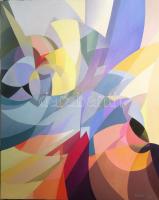 Csóka László (1967-): Sodrás, 2024. Olaj, vászon, jelezve jobbra lent: Csóka 24. 100x80 cm.