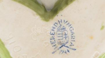 Herendi sárga rózsa, jelzett, hibával, d: 8 cm