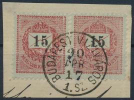 "BUDAPEST VIZIVÁROS / 1.SZ." (Gudlin nem ismeri ebben a formában)