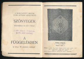 ca 1940 Manus szakintézet perzsa szőnyeg katalógus, képes. 110p. Kiadói papírkötésben kis sérüléssel