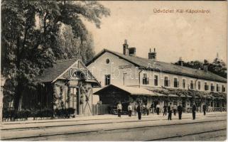 Kál, Kál-Kápolna vasútállomás. E. M. Seidel Kunstanstalt (EM)