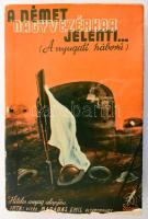 vitéz Barabás Emil: A német nagyvezérkar jelenti... (A nyugati háború.) Hadijelentések a sajtó és a rádió tükrében. Hiteles anyag alapján írta - -. Bp.,(1940), Szenkó, (Centrum-ny.), 289+3 p. A mű szerepel az Ideiglenes Nemzeti Kormány által 1945-ben kiadott, tiltott könyvek listáján. Kiadói illusztrált papírkötésben, kissé kopott borítóval. színes sorkiemelésekkel.