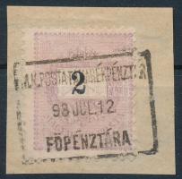 "M.K.POSTATAKARÉKPÉNZT(Á)R / FŐPÉNZTÁRA"