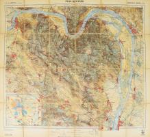 1928 Pilis hegység, Kirándulók térképe 2. sz., 1 : 50.000, Bp., M. Kir. Állami Térképészet, kis foltokkal, szakadásokkal, 68×76 cm vászonon