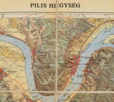 1928 Pilis hegység, Kirándulók térképe 2. sz., 1 : 50.000, Bp., M. Kir. Állami Térképészet, kis folt...