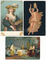 40 db RÉGI Stengel művészlap, vegyes minőségben, közte lithok / 40 pre-1945 Stengel &amp; Co. ar...