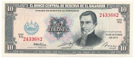 El Salvador 1977. 10C T:F tűzőgép lyuk, egyébként szép papír El Salvador 1977. 10 Colones C:F stapler holes, otherwise fine paper Krause P#128