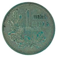 Litvánia 1925. 1L Ag T:VF patina Lithuania 1925. 1 Litas Ag C:VF patina Krause KM#76
