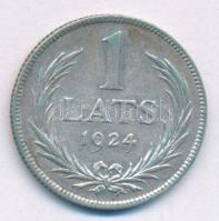 Litvánia 1924. 1L Ag T:XF,VF Lithuania 1924. 1 Lats Ag C:XF,VF Krause KM#7