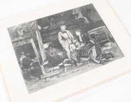 Munkácsy műveiről készült heliogravűrök: Carl Koepping ( 1848-1914.) Munkácsy Mihály Műteremben című festményéről készült rézkarca heliogravür. Krisztus, stb, összesen 8 db Jelzett a nyomaton 28x20 cm