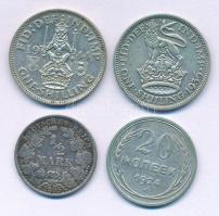 Vegyes: Német Birodalom 1905E 1/2M Ag + Skócia 1936. 1Sh Ag "V. György" + 1944. 1Sh Ag "VI. György" + Szovjetunió 1924. 20k Ag T:XF,VF Mixed: German Empire 1905E 1/2 Mark Ag + Scotland 1936. 1 Shilling Ag "George V" + 1944. 1 Shilling Ag "George VI" + Soviet Union 1924. 20 Kopecks Ag C:XF,VF