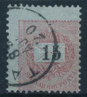 1889 15kr mindkét irányba elfogazva, extrém méret