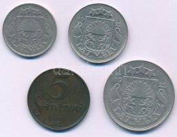 Lettország 1922. 5s-50s (4xklf) T:VF Latvia 1922. 5 Santimi - 50 Santimu (4xklf) T:VF