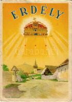 1940 Erdélyi részek visszacsatolásának emlékére. Megjöttünk testvérek! Hozzuk a szívünket, de ha kell, Erdélyért adjuk a vérünket! / entry of the Hungarian troops to Transylvania, irredenta propaganda + "1940 Kolozsvár visszatért" "Kolozsvári bevonulásunk emlékére 1940. szeptember 15." So. Stpl s: Németh N. (EB)