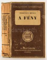 Pogány Béla: A fény. Pantheon Ismerettára. Bp., 1921., Pantheon, 1 t + 366+2 p. Gazdag fekete-fehér képanyaggal illusztrált. Kiadói kartonált papírkötés, kopott, foltos borítóval, sérült, hiányzó gerinccel, de belül jó állapotban.