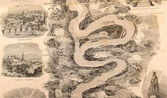 [A Rajna panorámaképe] Neues Panorama des Rheins von Mannheim bis Cöln. Mit 45 Randbildern nebst Bes...