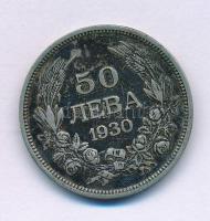 Bulgária 1930BP 50L Ag "III. Borisz" T:XF,VF patina Bulgaria 1930BP 50 Leva Ag "Boris III" C:XF,VF patina Krause KM#42
