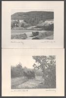 cca 1932 Orphanidesz János (1876-1939): jelzett képek: Búbánatvölgy, A kímélés, Börzsonyi Idil. Jelzett lap méret 24x16 cm