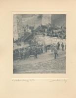 1931 Orphanidesz János (1876-1939): A Biatorbágyi merénylet, ceruzával feliratozott, jelzett, lap mé...