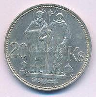Szlovákia 1941. 20K Ag "Szent Cirill és Szent Metód" T:XF
Slovakia 1941. 20 Korun Ag &quo...