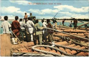 Volga, Wolga; timber transporting rafters (EK)