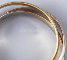 Trinity gyűrű, sárga-, rózsa- és fehérarany (Au), jelzett, m: 63, nettó 5,2g