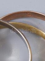 Trinity gyűrű, sárga-, rózsa- és fehérarany (Au), jelzett, m: 63, nettó 5,2g