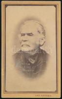 cca 1880 Előkelő idős úr portréja, vizitkártya Katinszky László (Lad. Katinski) nagybányai (Baia Mar...