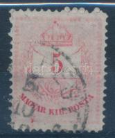 1874 5kr bal alsó gyöngyjavítással