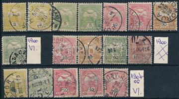 17 db Turul bélyeg számvízjellel vagy csillagvízjellel