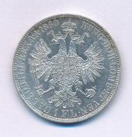Ausztria 1860A 1Fl Ag "Ferenc József" T:XF Austria 1860A 1 Florin Ag "Franz Joseph" C:XF Krause KM#2219