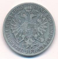 1860E 1Fl Ag "Ferenc József" Gyulafehérvár (Alba Iulia) T:F Adamo M14