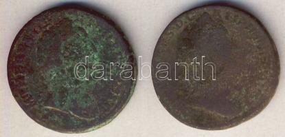 Ausztria/magyar verdejel 1761K + 1761P 1Kr M.Theresia (2x) T:4