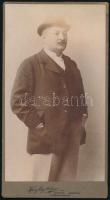 cca 1910 Dr. Herzinger Ferenc nagybányai főorvos portréja, kabinetfotó Huszthy Mátyás (Nagybánya-Haj...