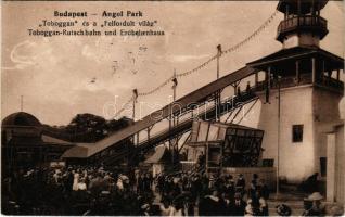 1921 Budapest XIV. Városliget, Angol Park, Toboggan és a Felfordult világ. Meinhardt Fr. Curt (EB)