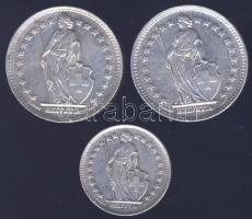 Svájc 1945 1/2Fr + 1Fr (2x) Ag T:3+