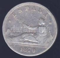 Spanyolország 1870. 2P (SN-M) Ag T:3 pici ph.