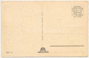 Léva, Levice; Mussolini utca, Grünhut S., Róth üzlete, fodrászat. Schulcz Ignác és Fia kiadása / str...